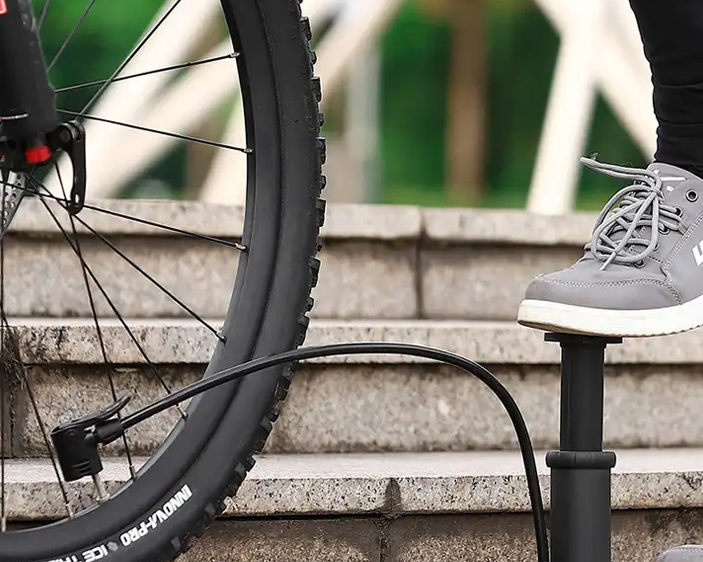 Portable Mini Foot Pump for Bicycle, Bike, and Car