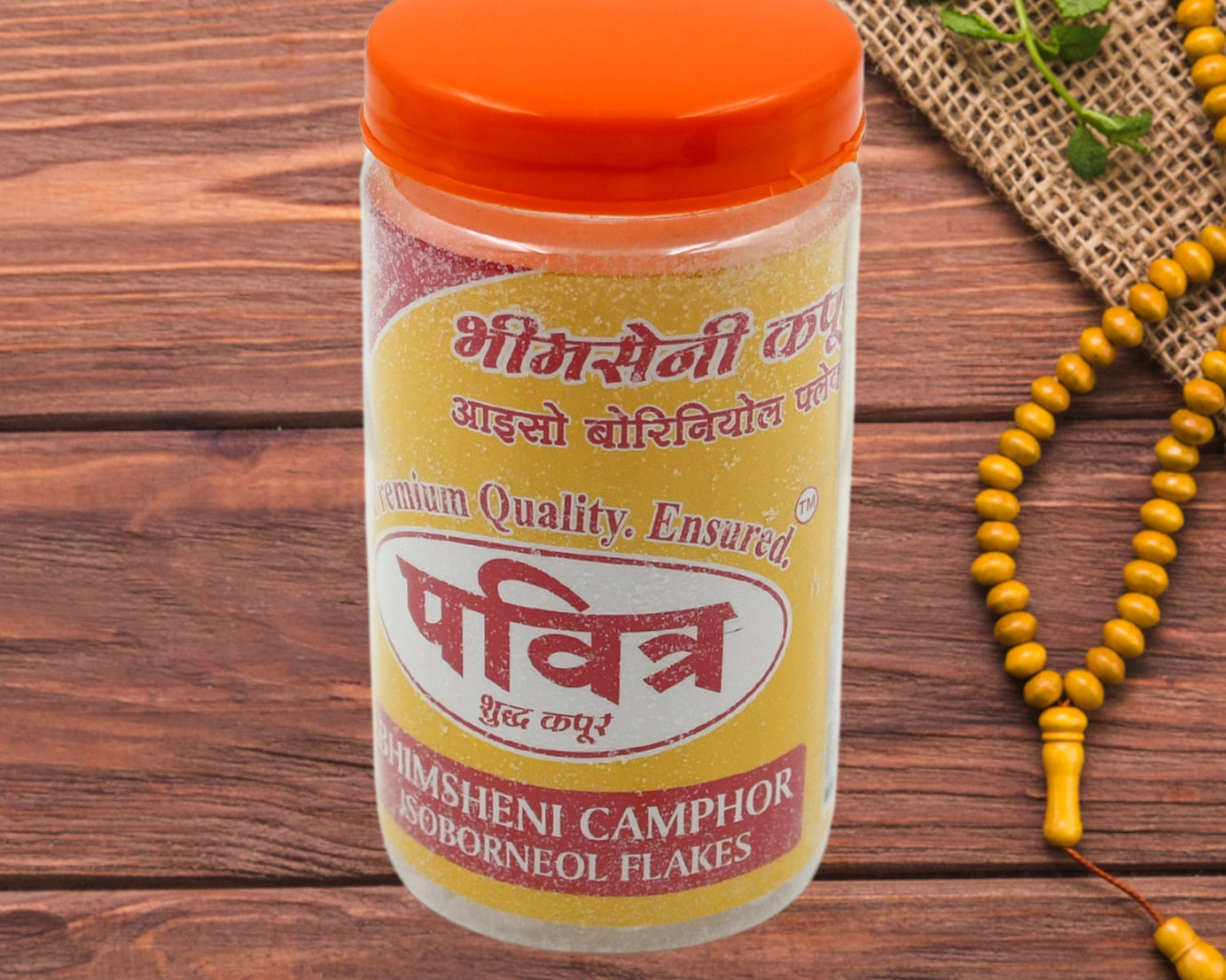 3619 Natural Bhimsheni Camphor (Kapoor) Bhimseni Camphor Kapoor / Kapur Isoborneol Flakes Jar 100gm