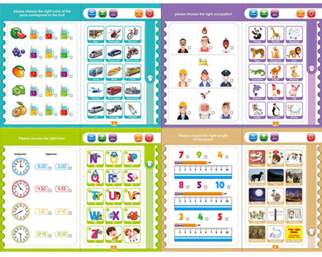 Colorful learning book with musical features for kids