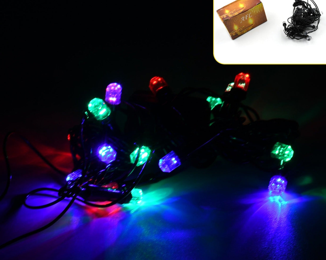 3Mtr Home Decoration Diwali & Wedding LED Christmas String Light Indoor and Outdoor Light ,Festival Decoration Led String Light, Multi-Color Light 8mm (15L 3 Mtr)