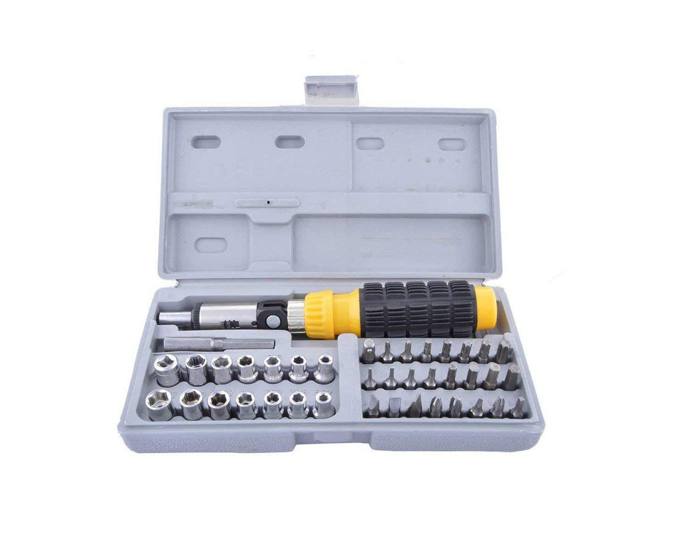 Socket and screwdriver kit with various tools