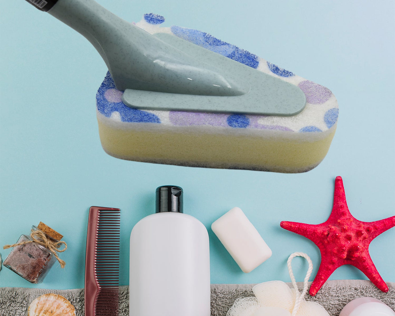 Cleaning Supplies Kitchen Handle Universal Triangular Sponge Multifunctional Bathroom Brush Long Handle Kitchen , Dining & Bar