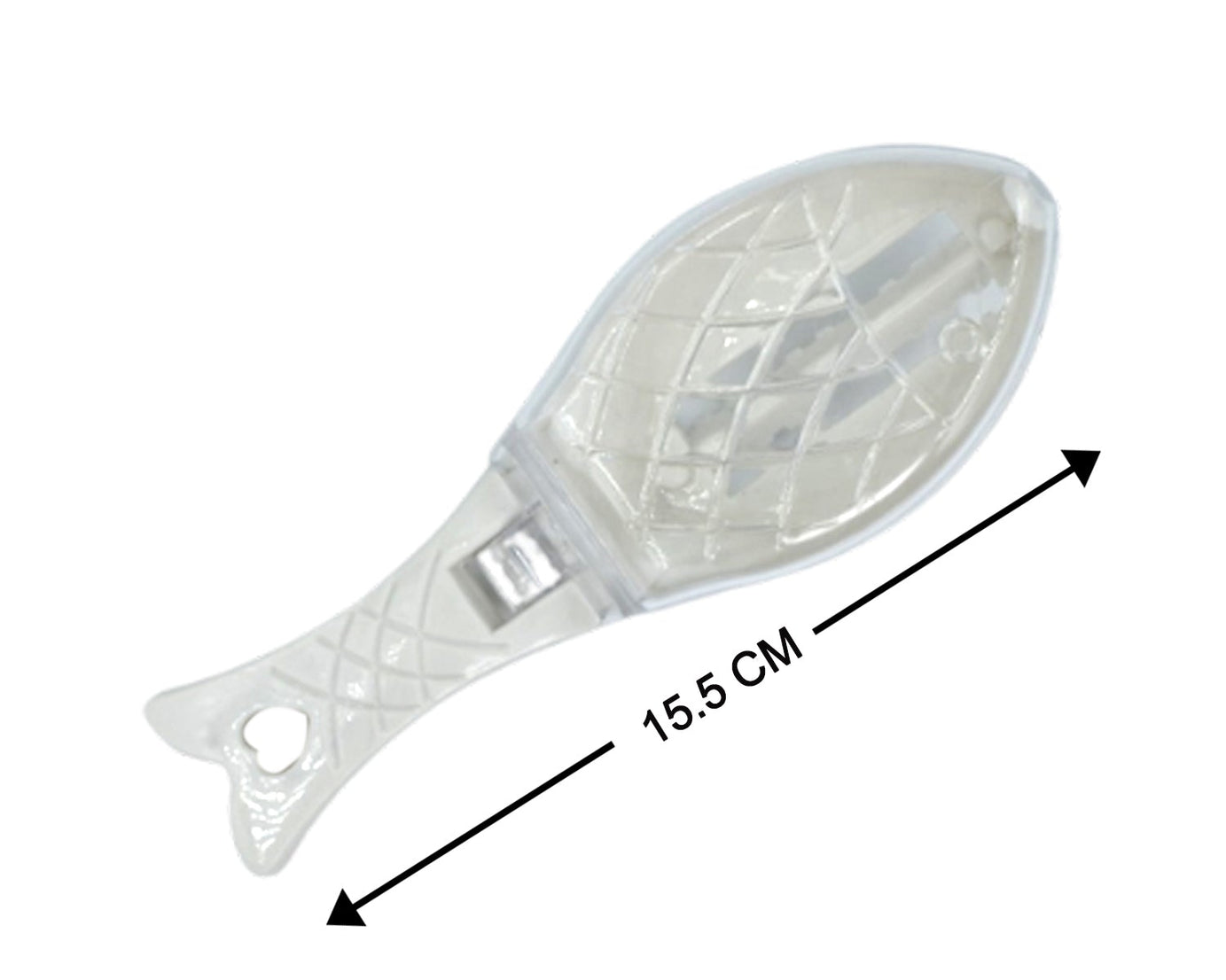 Handy scraper for removing fish scales effortlessly.