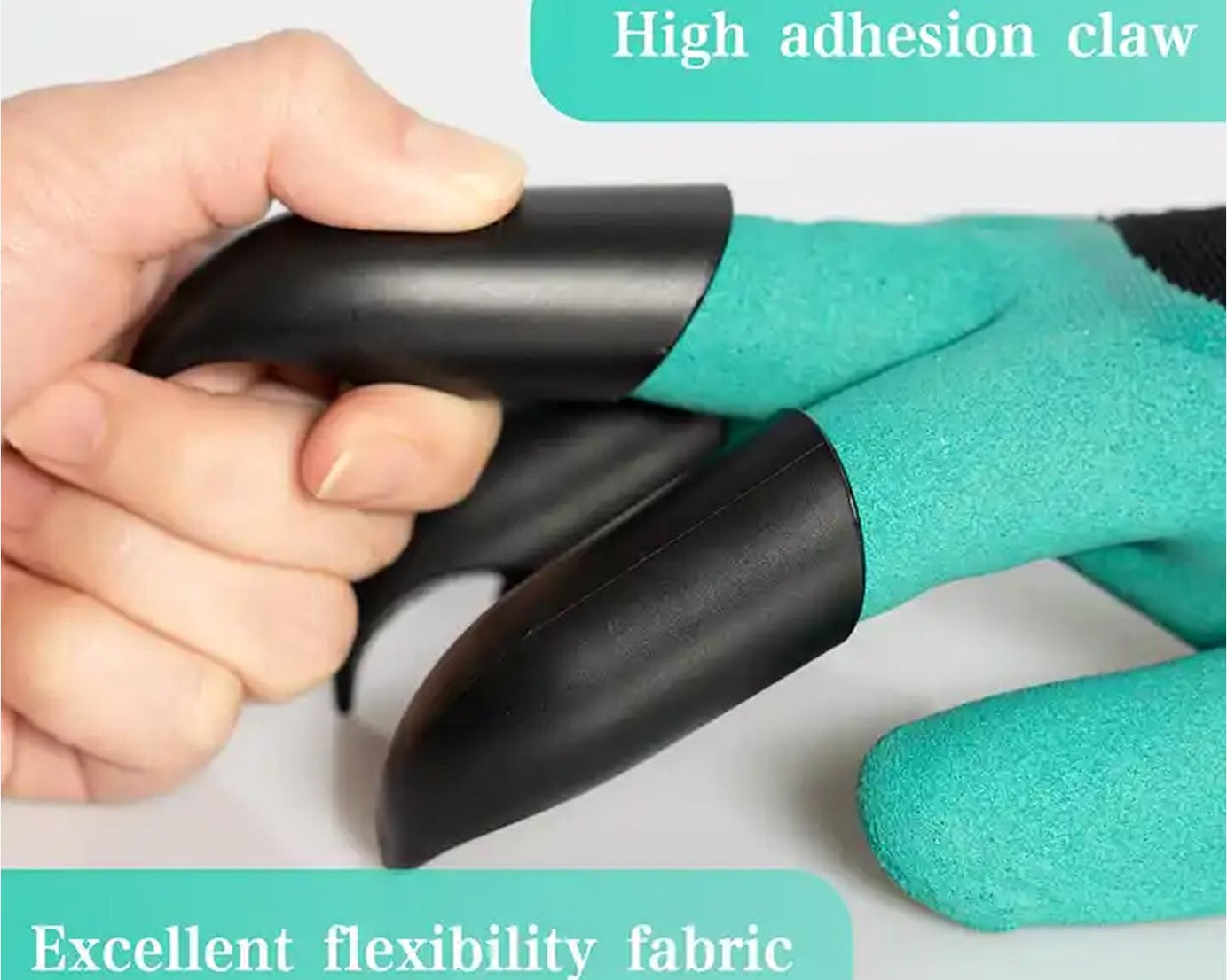 0719 Heavy Duty Garden Farming Gloves- ABC Plastic Washable With Hand Fingertips & ABS Claws For Digging & Planting, Gardening Tool for Home Pots Agriculture Industrial Farming work Men & Women (1 Pair / Mix Color)