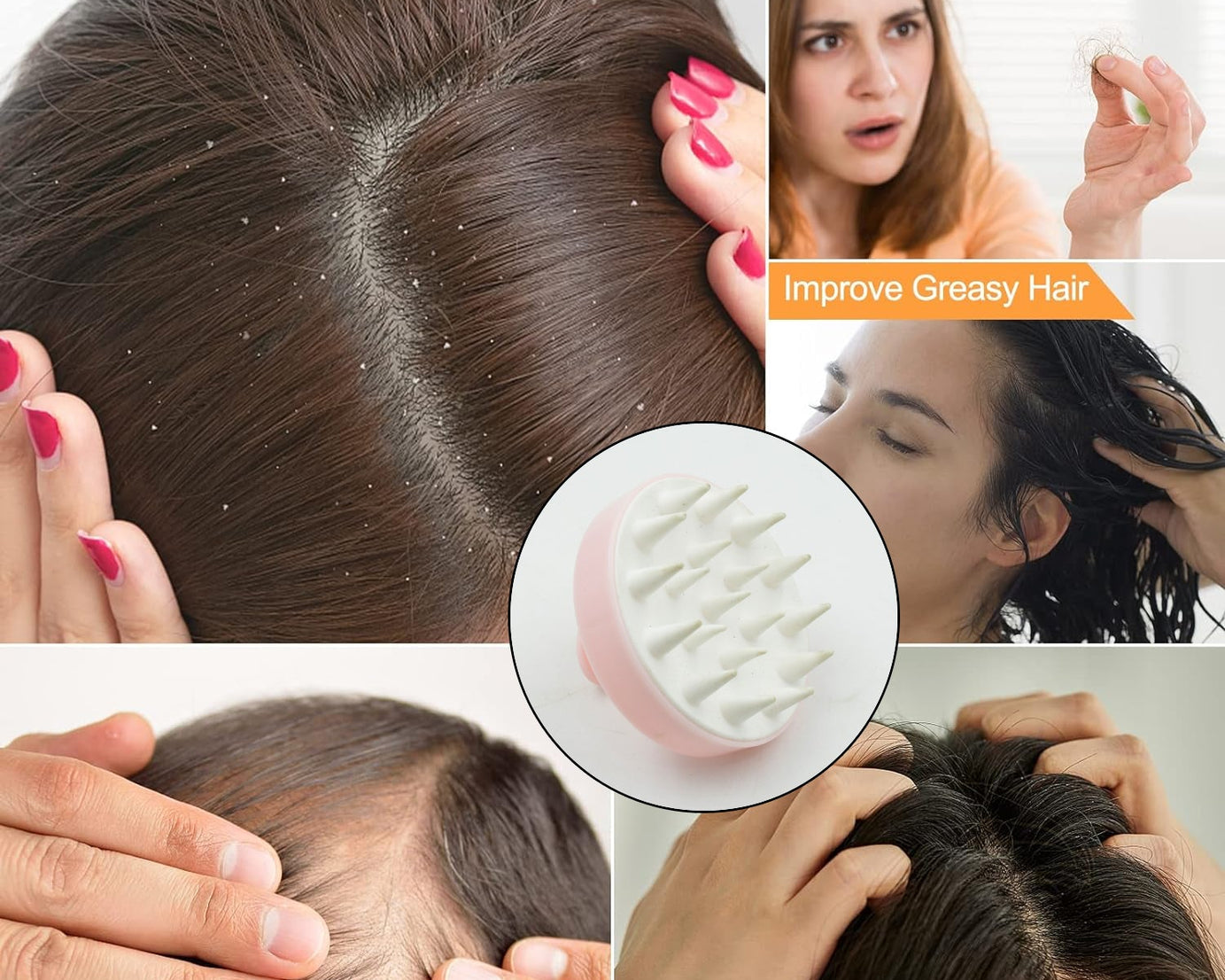 Hair Scalp Massager Shampoo Brush (1 Pc)