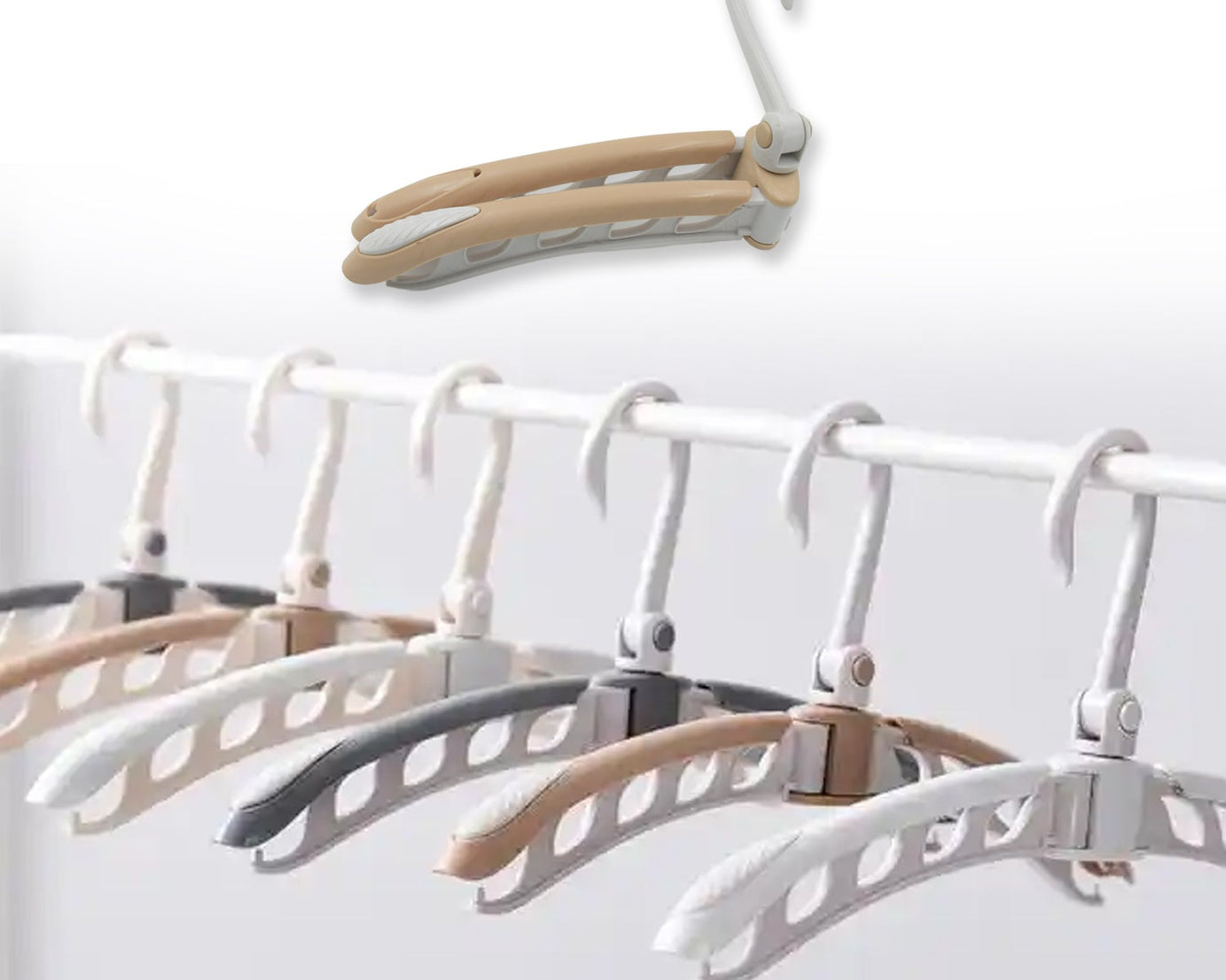 Portable Folding Clothes Hanger (1 Pc): 360° Rotation, Travel, Adjustable