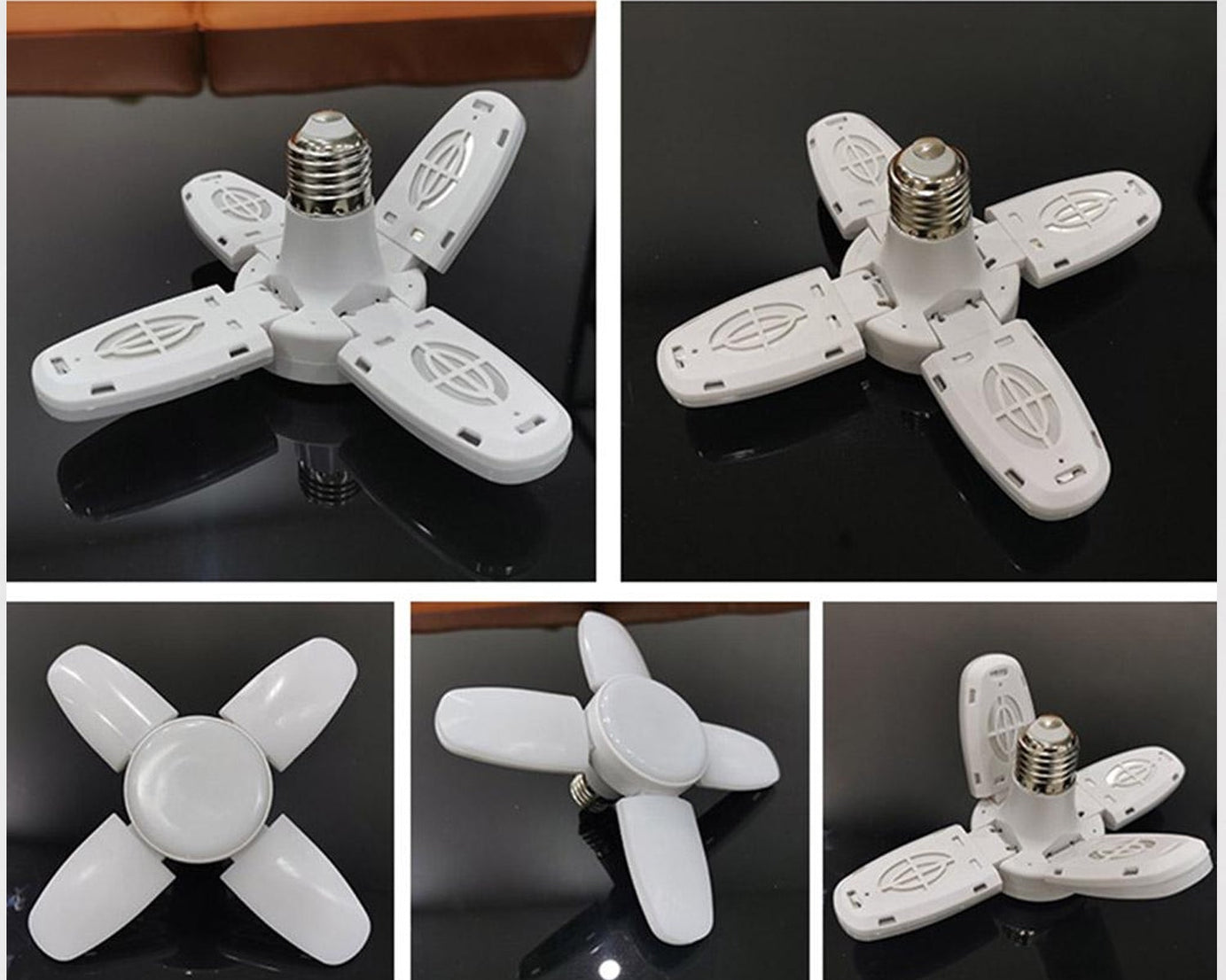 LED fan bulb, side view