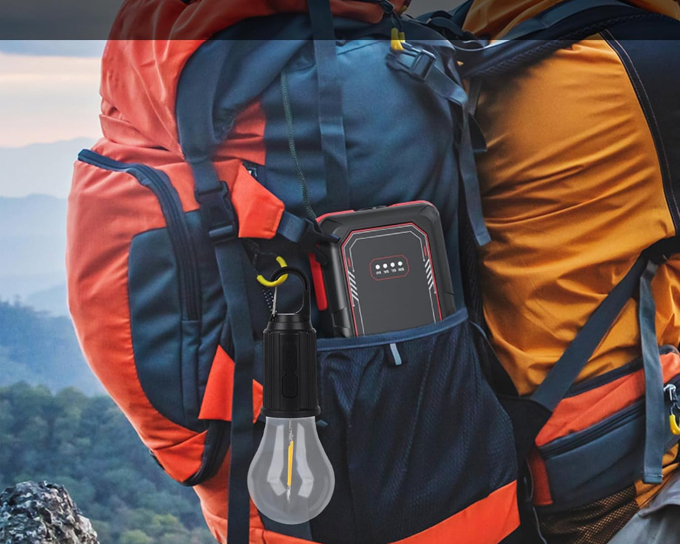 Rechargeable Camping Lights for Tents LED Camping Tent Lantern 3 Lighting Modes Tent Lamp Portable Emergency Camping Lights with Clip Hook for Camping Hiking Fishing, Backpacking (1 Pc)