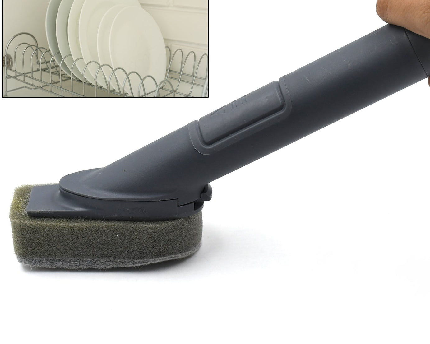 Cleaning Brushes Set, Scrub Brush Bathroom Brush, Long Handle Liquid Dispenser Pot Washing Brush