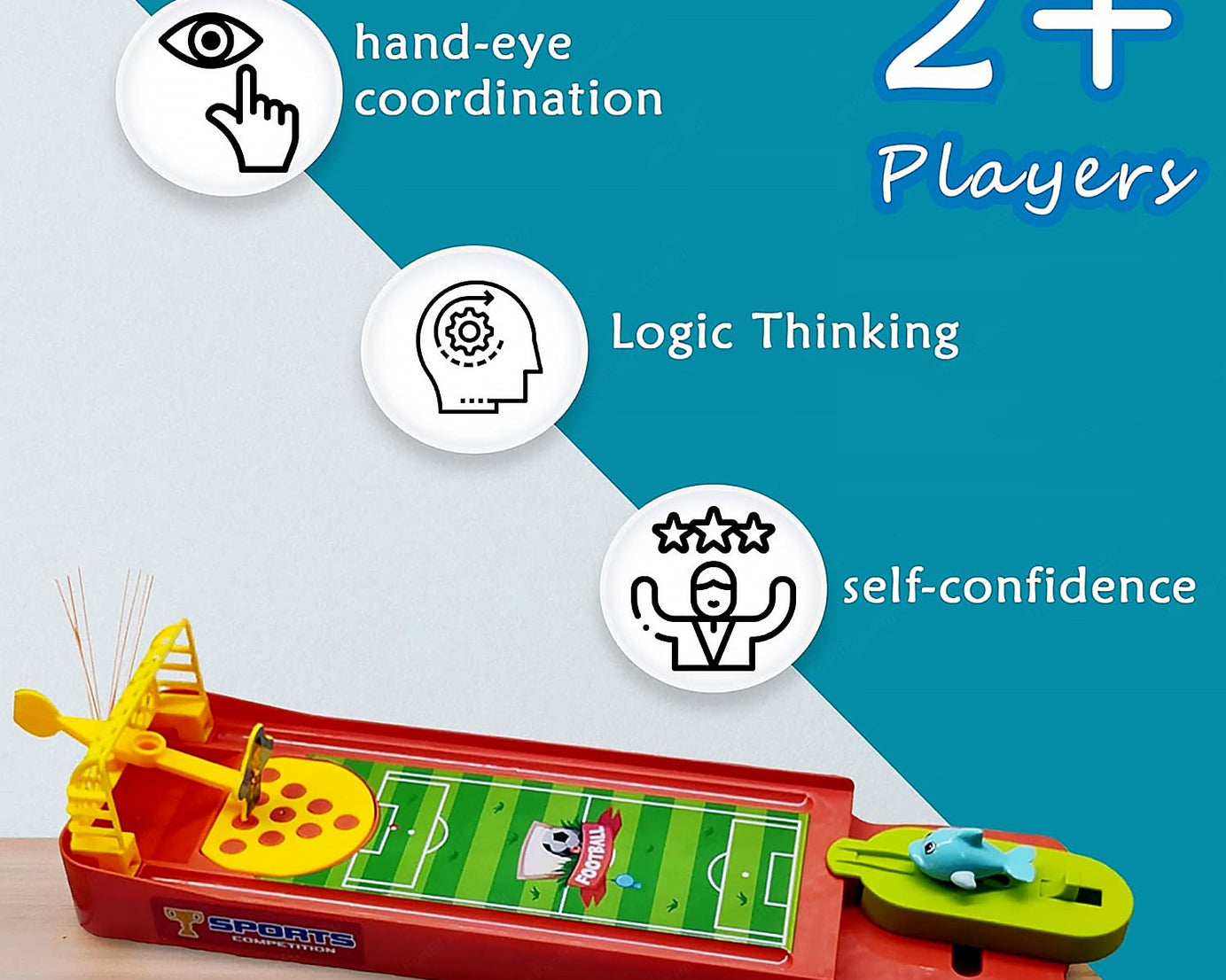 Mini Table Top Finger Football Game for Kids-Desktop Game for Kids & Adults, Fun Indoor Finger Bowling Game for Boys & Girls, Family Board Game