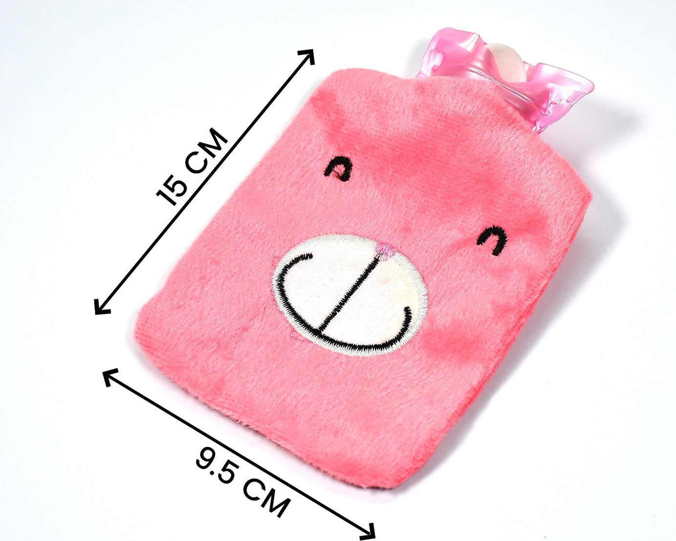 Pink small hot water bag for pain relief and warmth