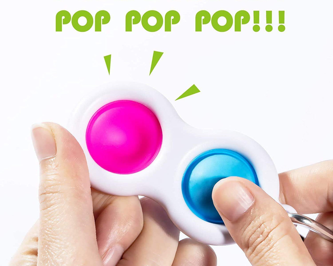 Small keychain with dimple fidget design