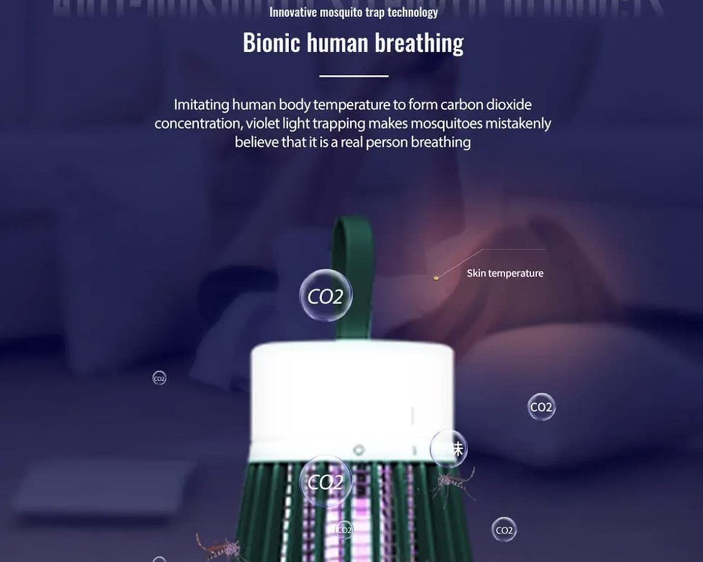 Mosquito Killer Machine  Mosquito Killer USB Powered Bug Zapper Mosquito Lamp For Home Electric LED Lamp Mosquito Killer Indoor  /  Outdoor Mosquito Trap Machine