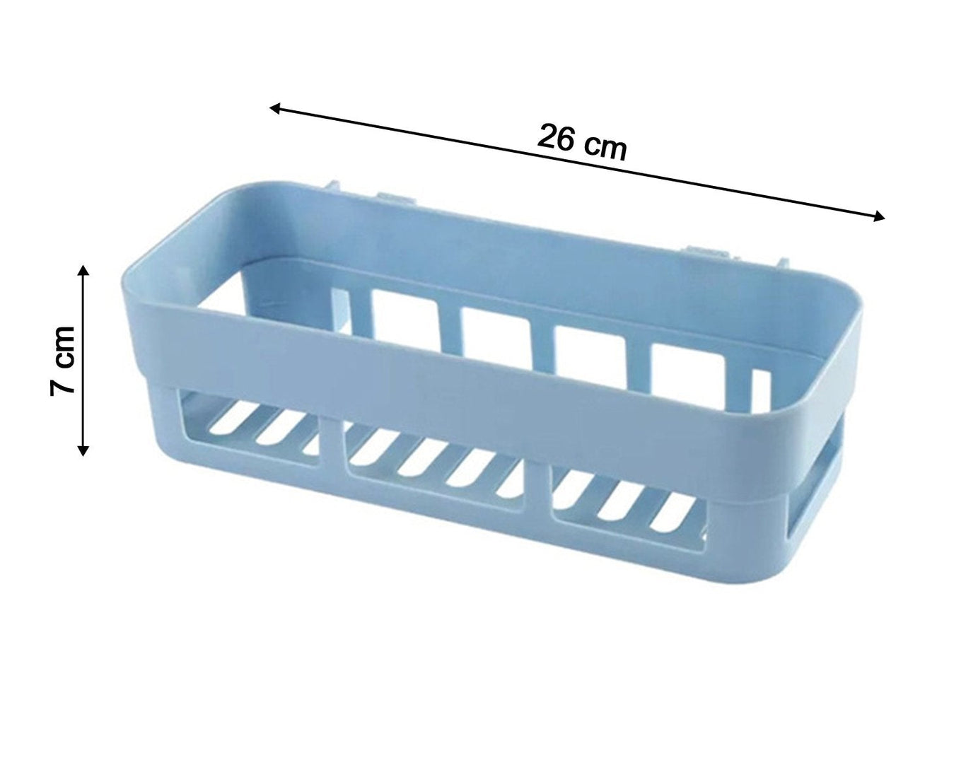 Corner shower rack with wall suction cup, plastic