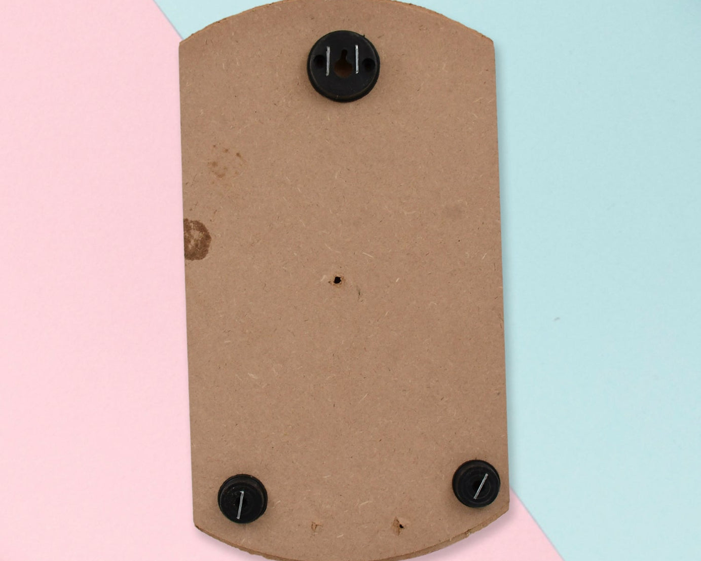 Stylish wooden vertical scenery with hooks for decorative hanging.