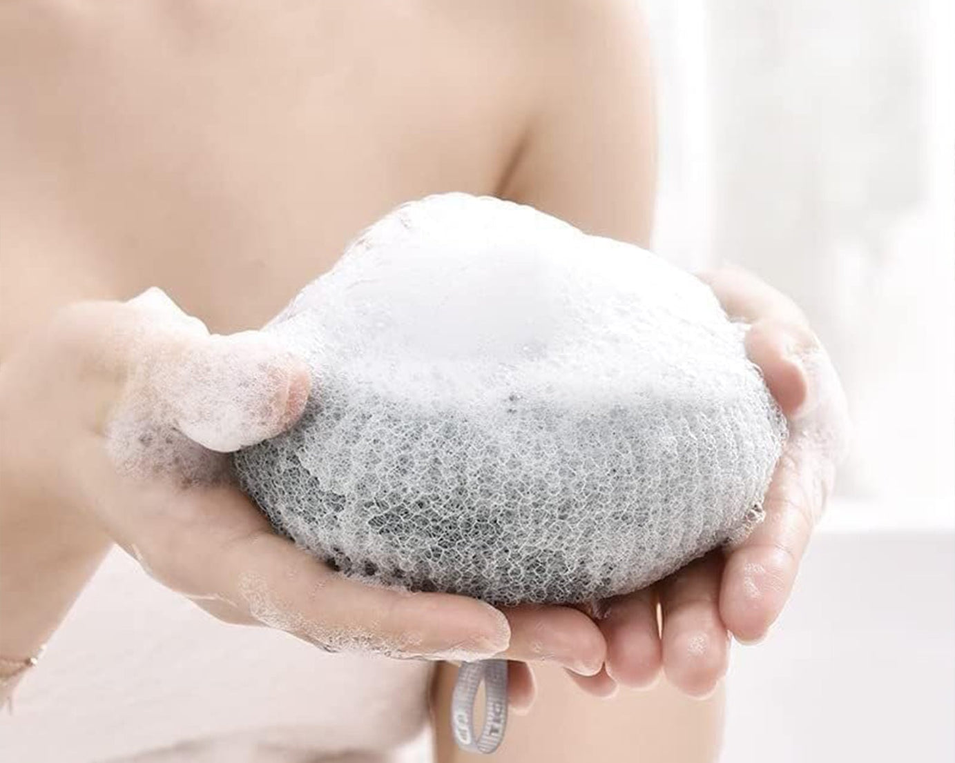 Super Soft Bath Sponge Flower Suction Cup Bath Sponges for Shower Women Men Foam Loofah Sponge Exfoliating Bath Sponge Body Washer Reusable loofah Massage Bath (1 pc)