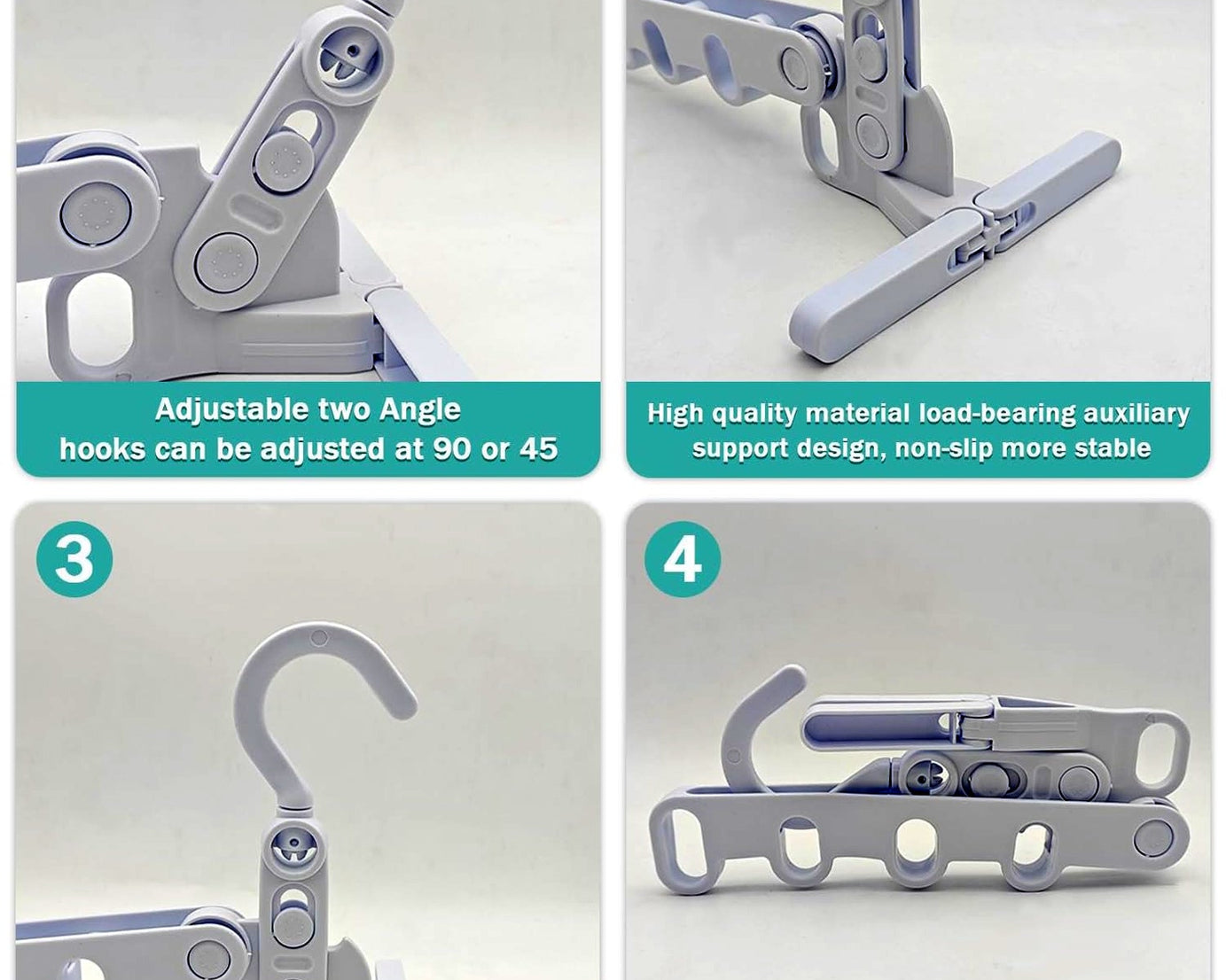 5 holes foldable clothes Hanger, travel clothes hanger, multifunctional clothes hanger, space-saving wall holder, clothes rack, robust clothes hanger for travel, indoors.