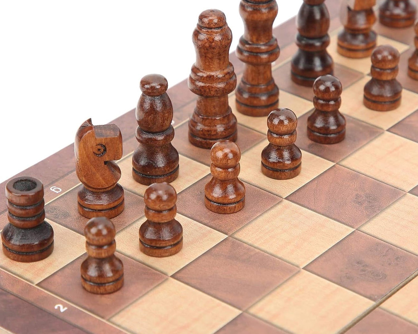 Foldable Wooden Chess Board Set