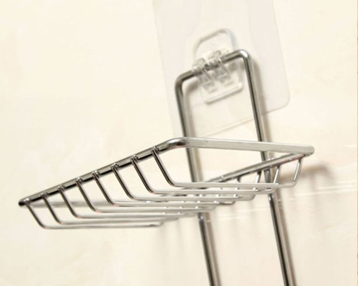 Kitchen and bathroom soap rack with hooks