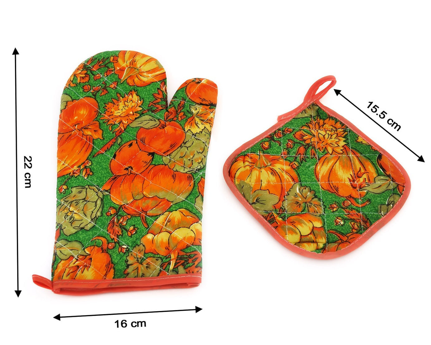 Durable cotton oven mitts for safe baking