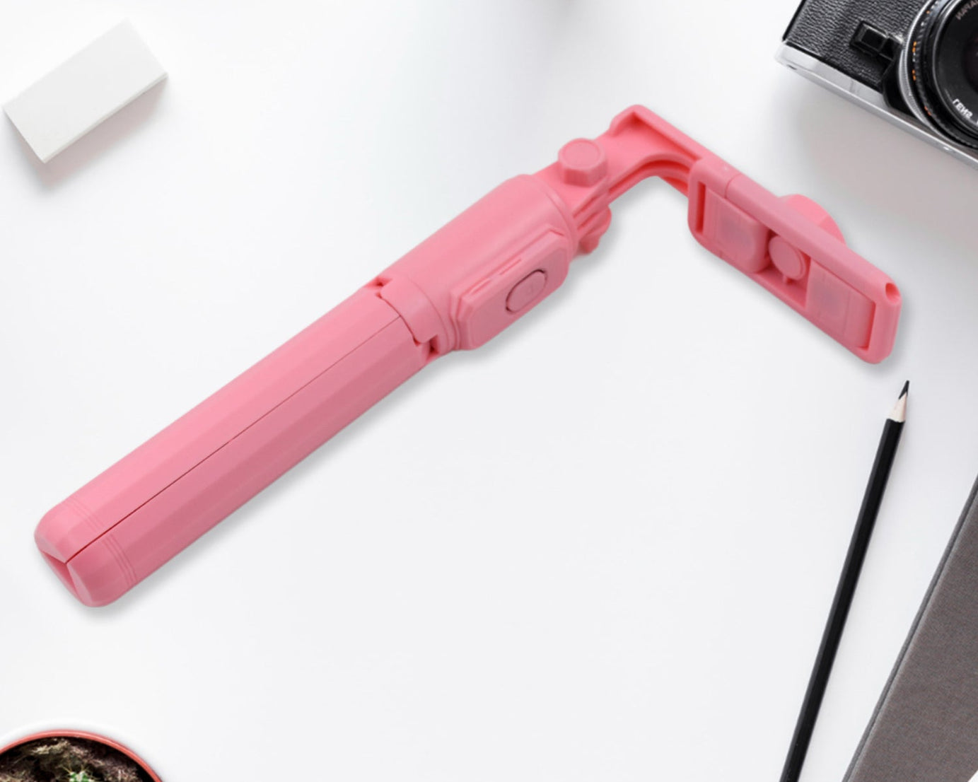 Portable Foldable Selfie Stick with Remote Control, 3-Axis Tripod Hand Stabilizer for Smartphones, TikTok Vlog YouTuber Video Recording (1 Pc)