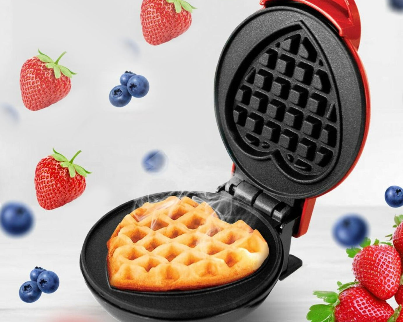 Mini Waffle Maker Machine Waffle Iron Home Appliances Kitchen Gift Easy To Clean, On-Stick Surfaces, Perfect Breakfast, Dessert, Sandwich, Pan Cakes, Paninis / Other Snacks Machine