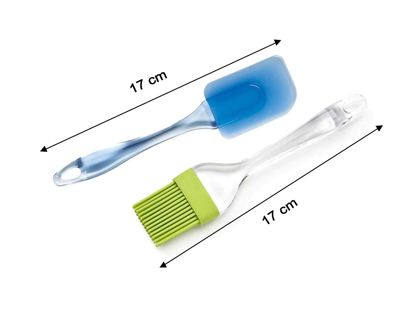 Spatula and pastry brush for baking and cooking.