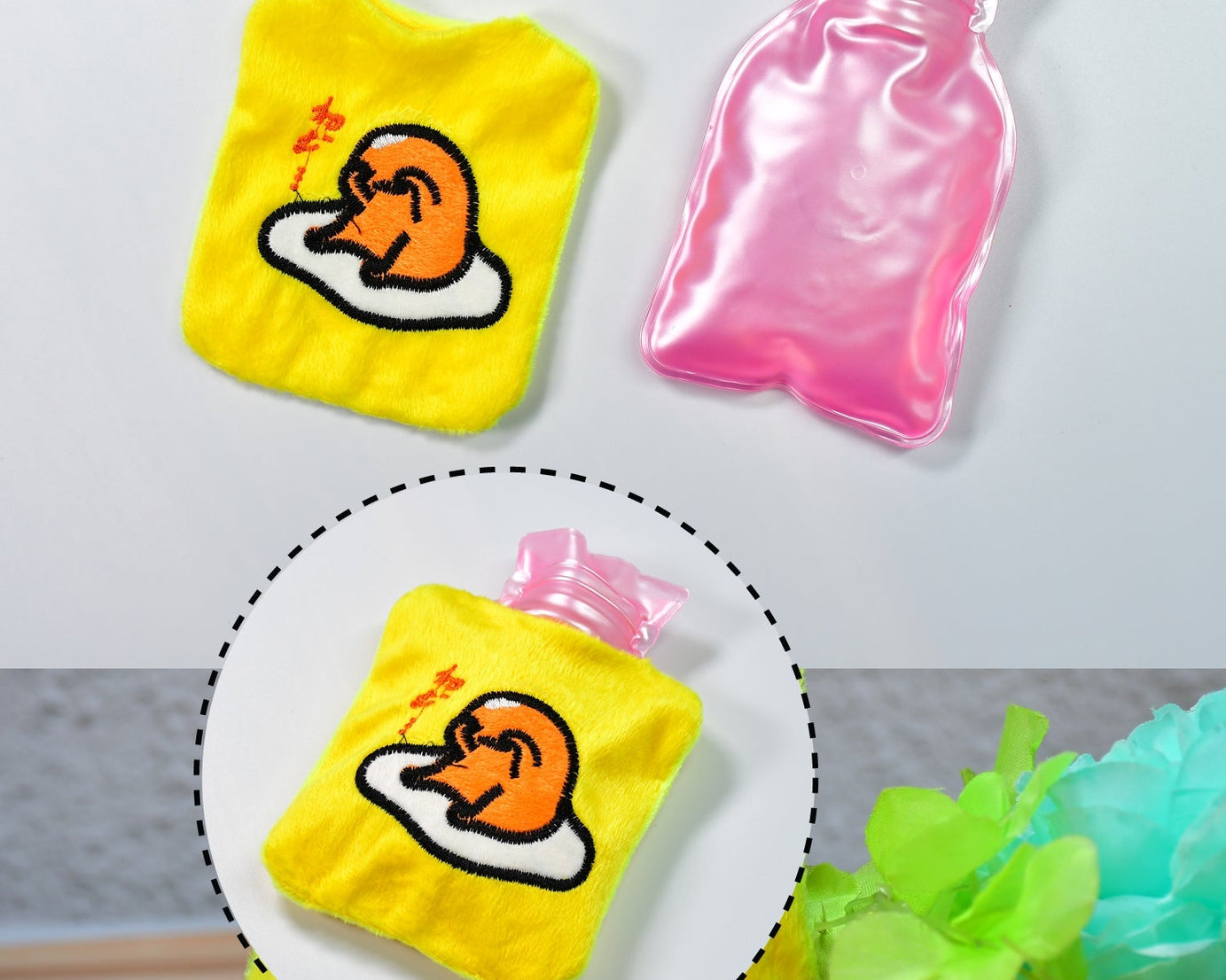 Hot water bag with yellow duck for comfort