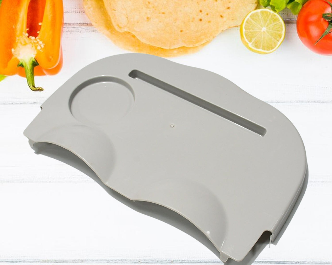 Snack Caddy Tray with a Drink Cup Holder