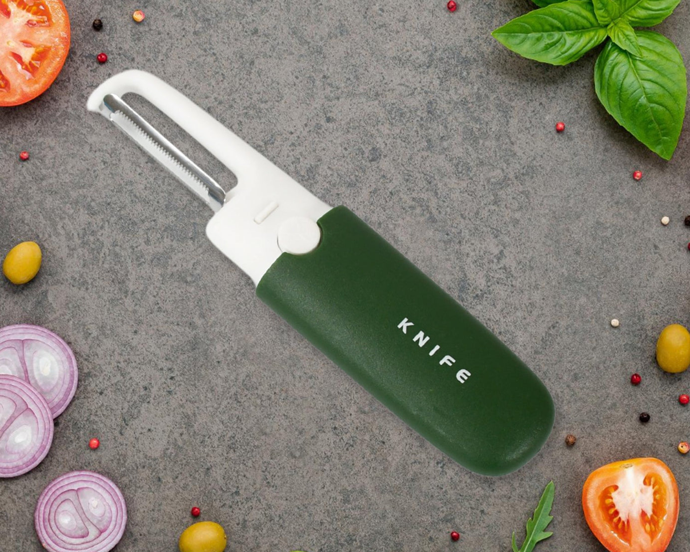 Multifunctional peeler Two in one fruit knife, fruit and vegetable cutting knife+sawtooth peeler, apple, carrot, potato, fruit slice antiskid
