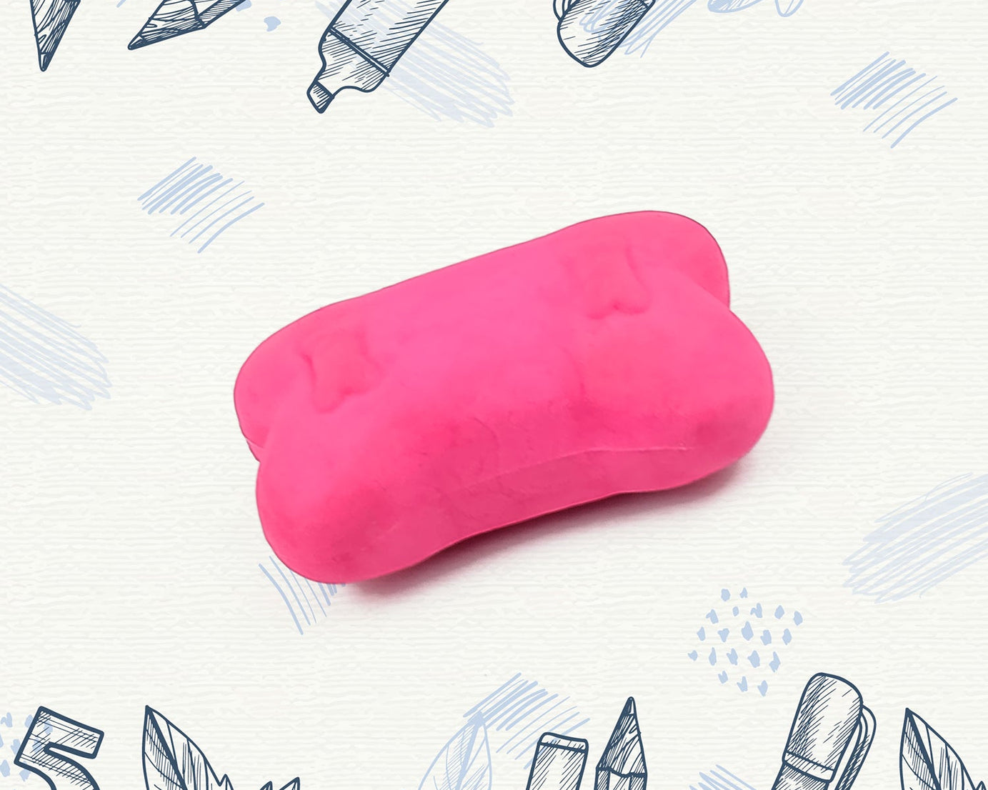 Bone Erasers Cartoon Erasers Pencil Eraser (1 Pc / Mix Colour)