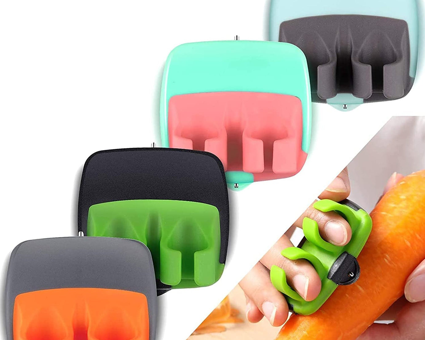 Durable vegetable peeler with a rubberized grip.