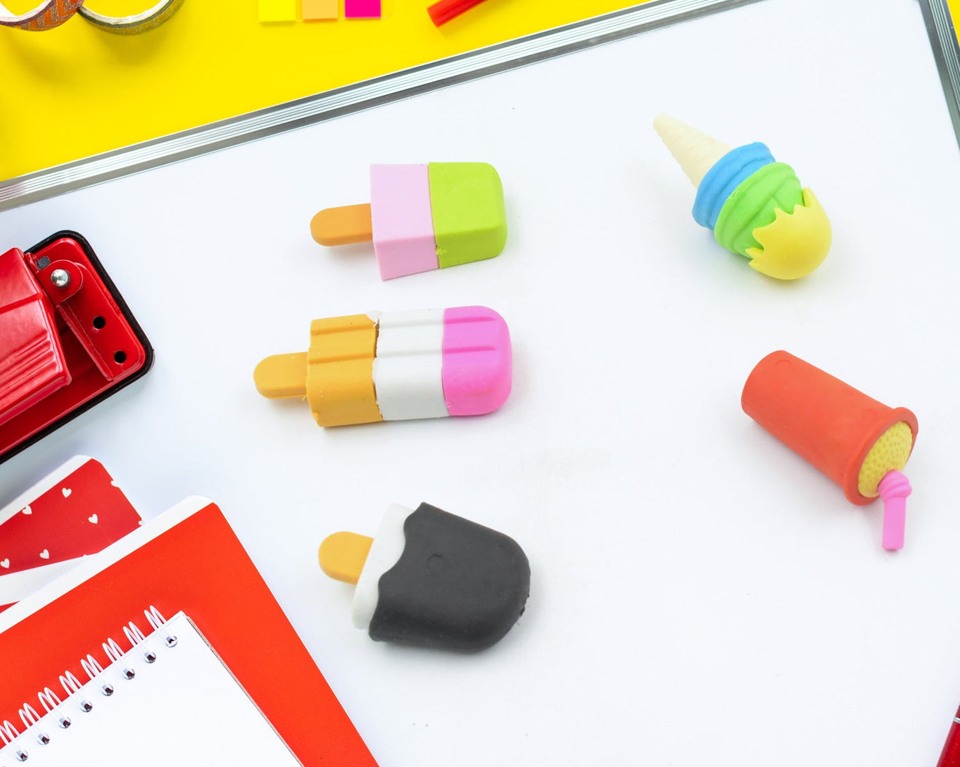 Mini Eraser Set for Kids (5 Pieces) - Fun Designs, Party Favors, School Prizes