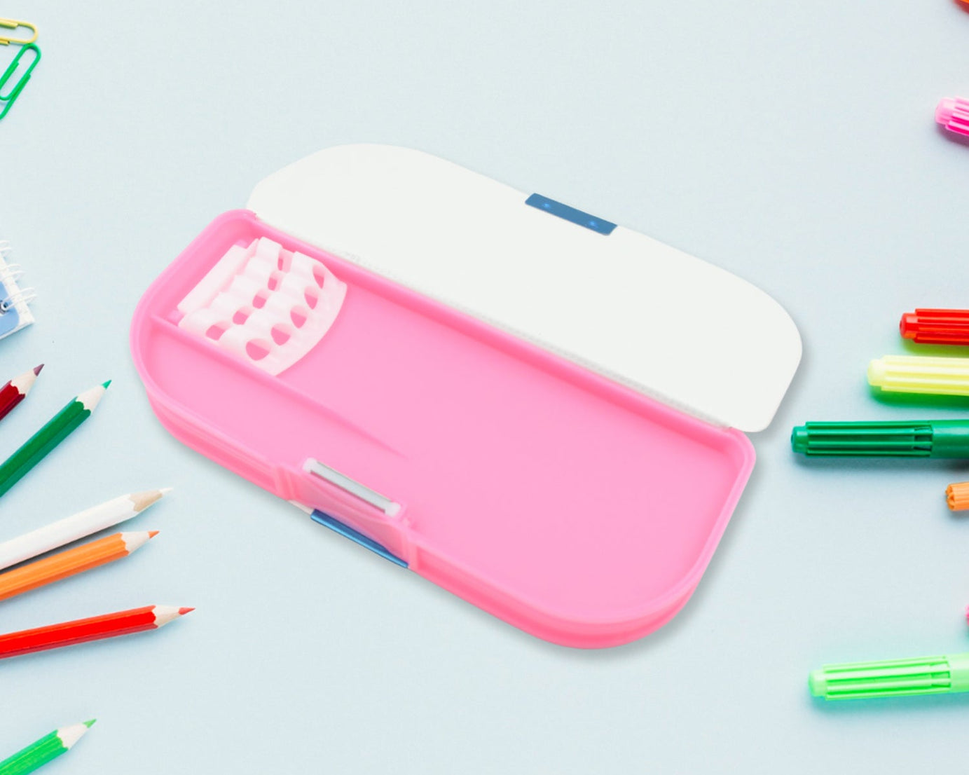 Multipurpose Compass Box, Pencil Box with 2 Compartments for School, Cartoon Printed Pencil Case for Kids, Birthday Gift for Girls & Boys, Cartoon Printed Pencil Case for Kids (Mix Color 1 Pc)