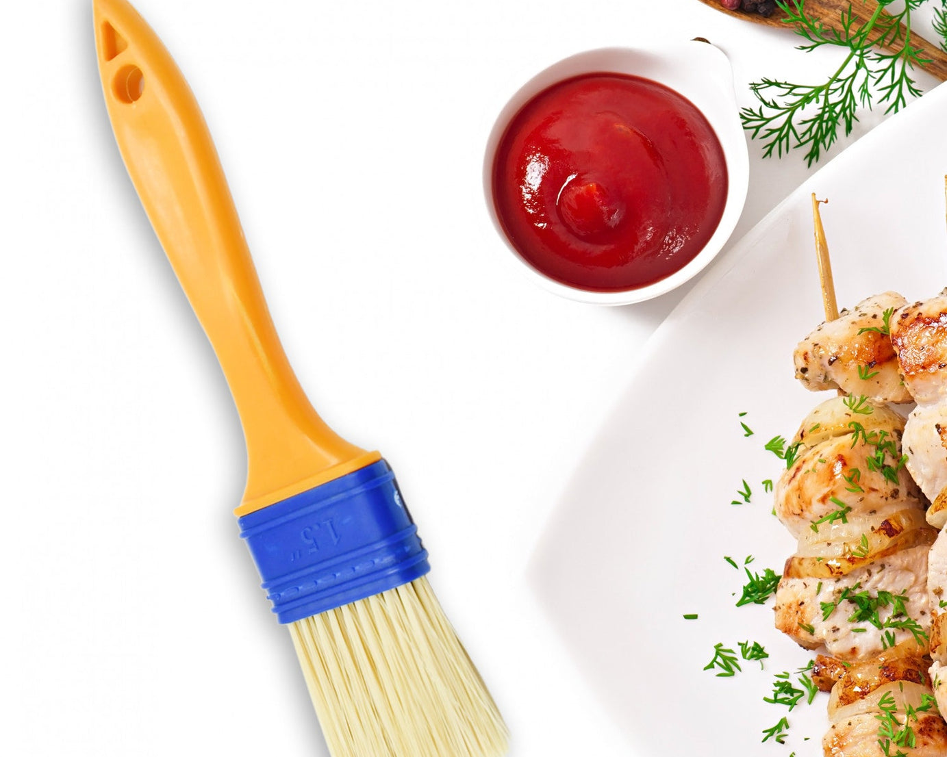 8721 Multifunction Basting Brush for Cooking Pastry Brush Baking Food Butter Brush Dusting Brush for Cooking Grease Brush for Baking Dishwasher Safe Grilling / Hairbrush / Corn (2 Pcs Set)