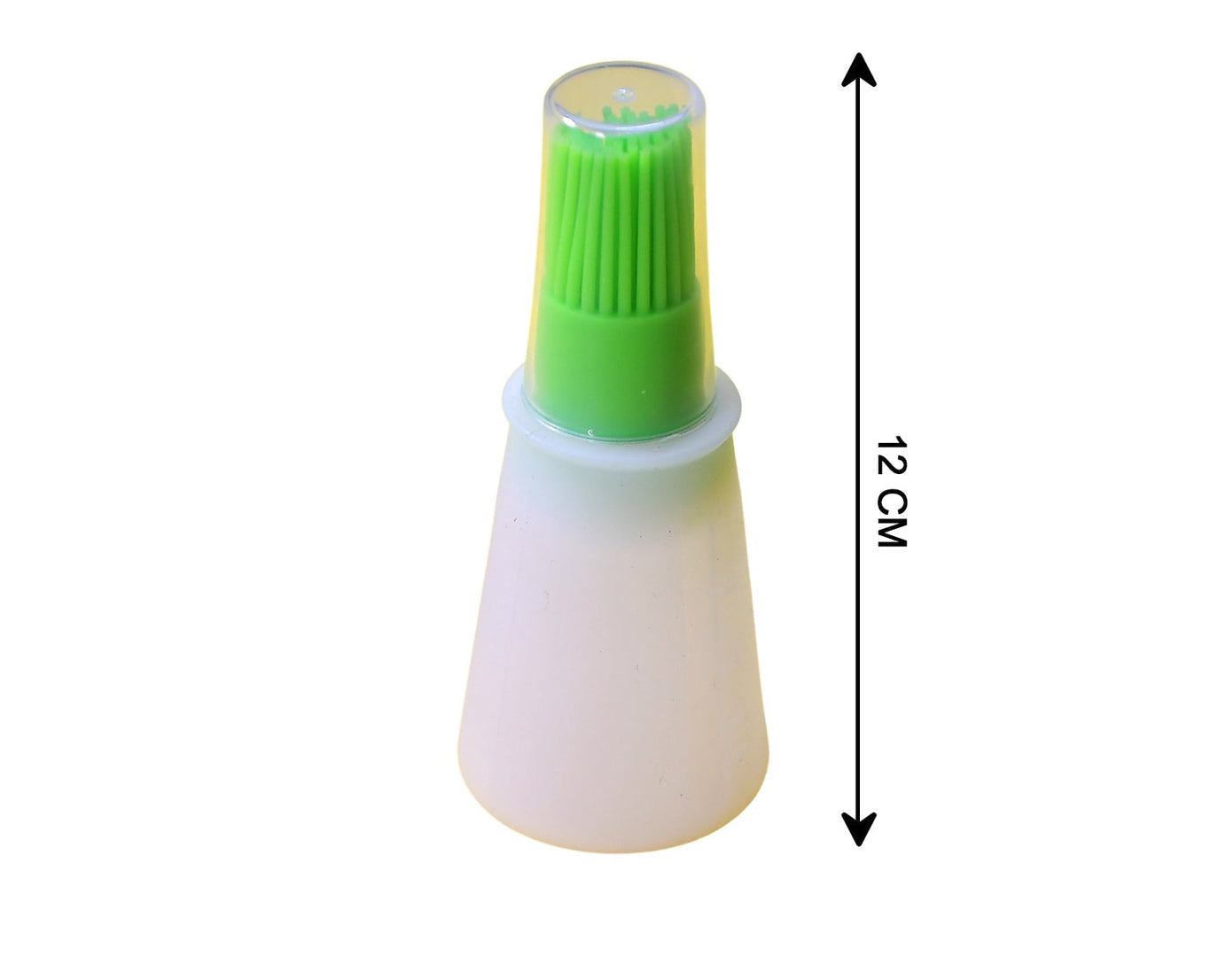 Silicone oil dispenser with brush