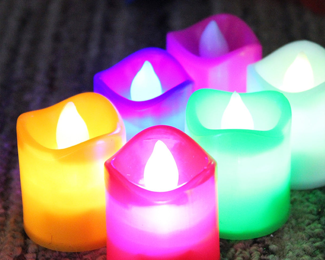 Festive Lighting for Any Occasion: 24 Pack LED Tealight Candles (Multicolor)