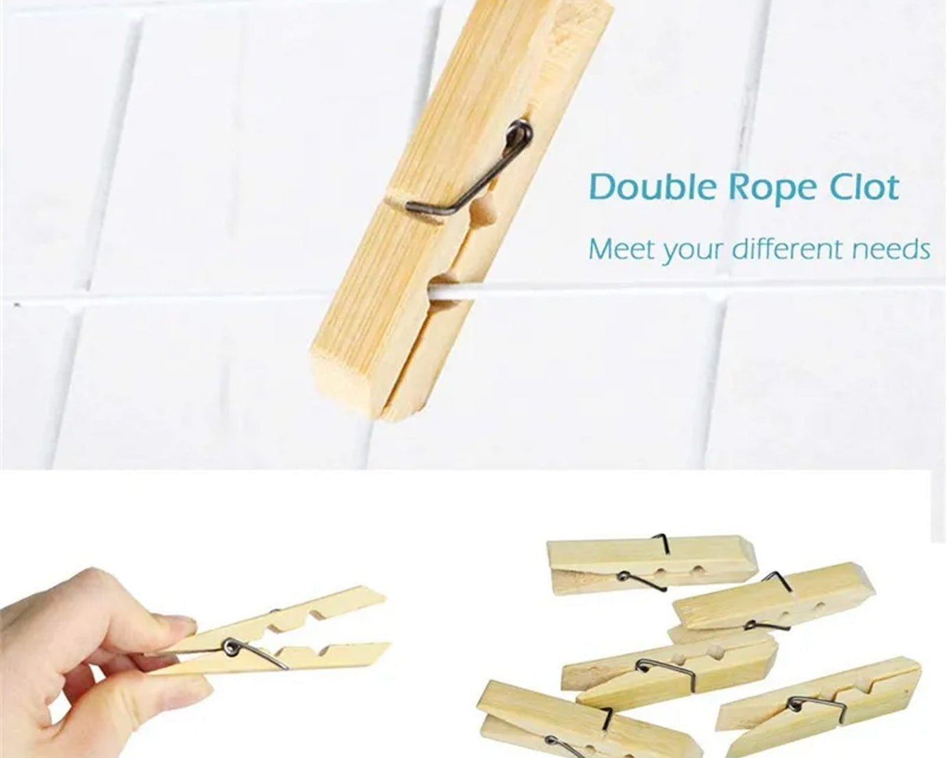 Multipurpose Wooden Heavy Clip (20 Pieces) for Clothespin , Dryer, Hanger, Photo Paper Peg Pin, Craft Clips for School Arts Crafts Decoration
