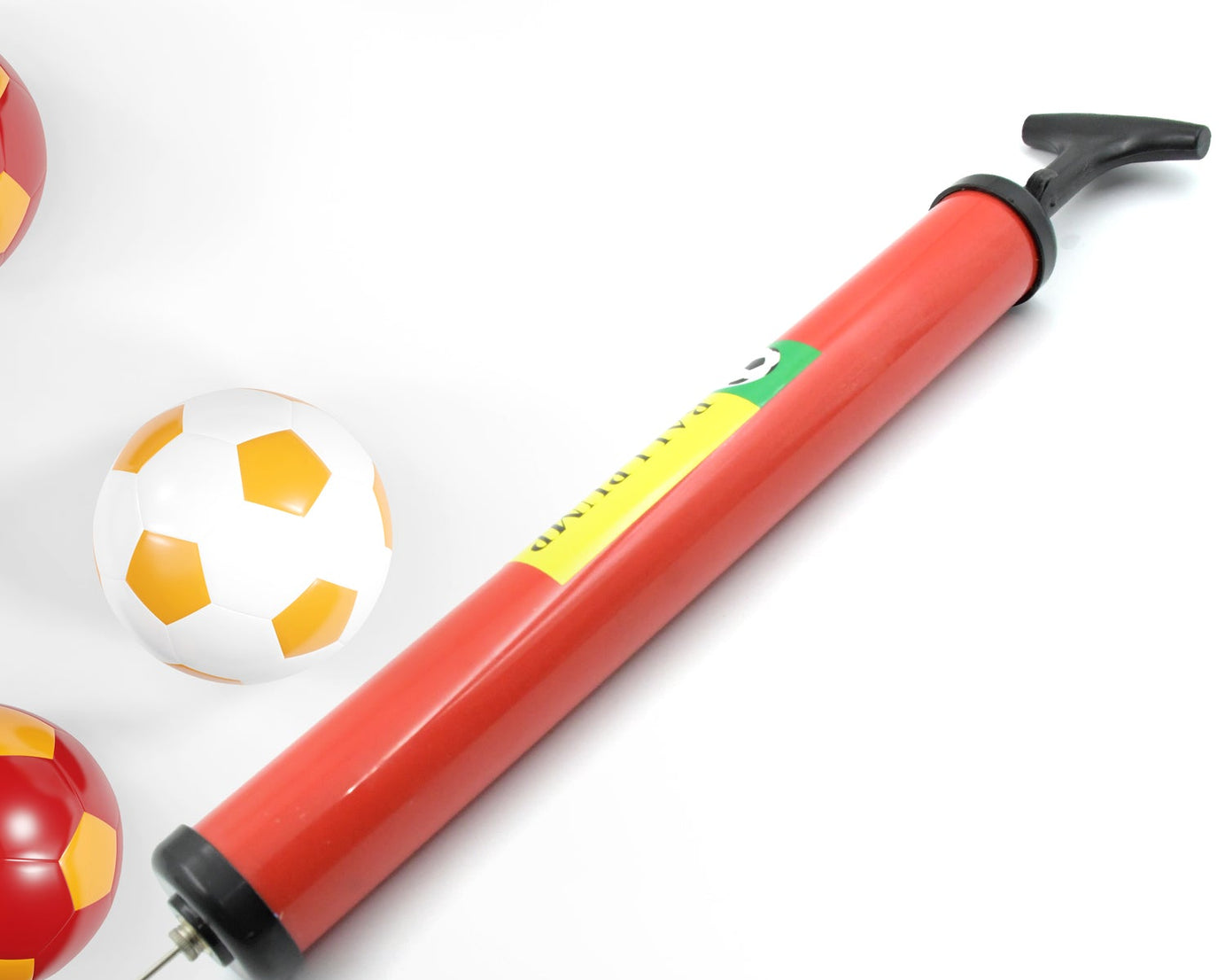 Inflator Air Ball Pump Soft Bouncing Ball Development Kids Toy, Sports Plastic Pump for Soccer, Basketball, Football, Volleyball Ball (24 CM & 33.5 Cm)