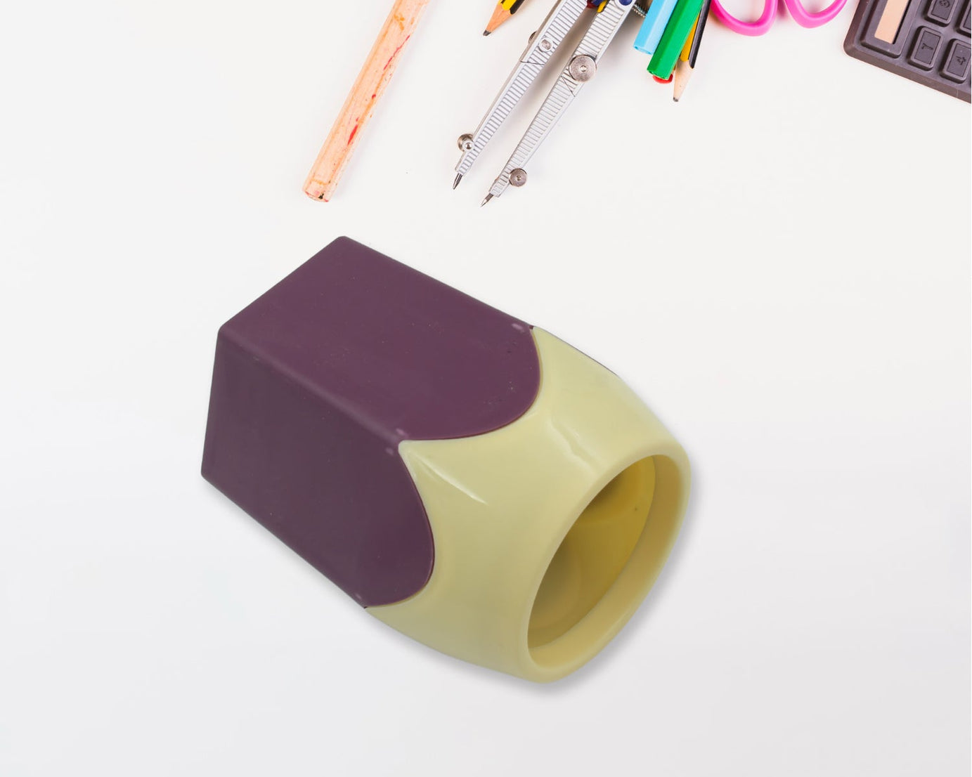 4312 Pencil Pot, Desk Pen Pencil Holder, Makeup Brush Holder, Container Pot for Desk Accessories Supplies Organizer, Home, Office, School Decoration Desktop Decor (1 Pc)