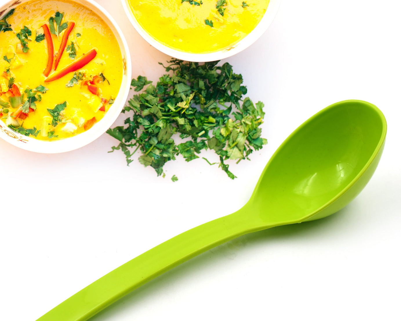 Plastic Spoon Kitchen Multipurpose Serving Ladle for Frying, Serving, Turner, Curry Ladle, Serving Rice, Spoon Used While Eating and Serving Food Stuffs Etc (2 Pcs Set / 10 Inch )