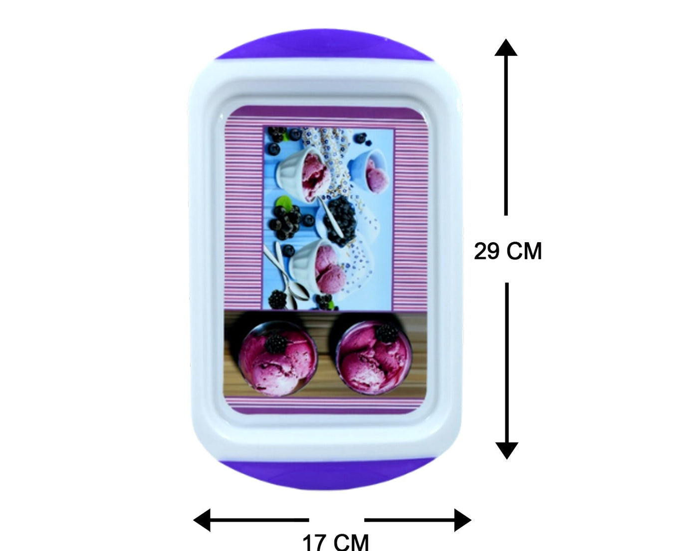 Versatile small plastic tray for everyday kitchen and general use.