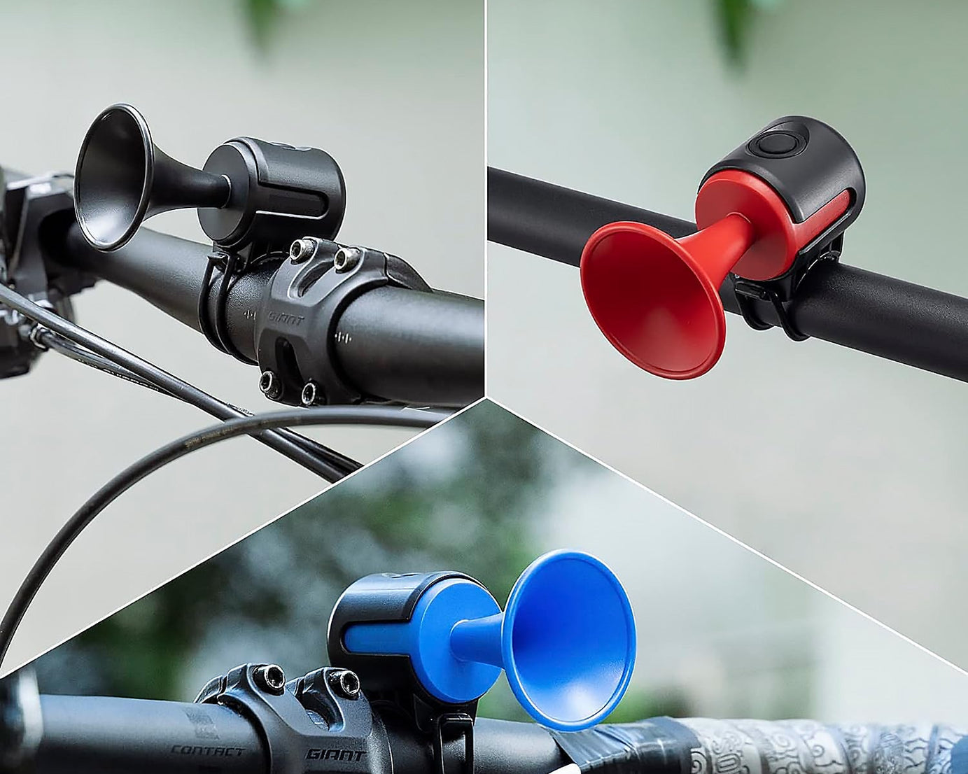 Bicycle Air Horn Loud - 120dB 1 Sound Mode Electronic Bicycle Bell,Super Electric Horn with Long Standby Button Battery Operated/IPX4 Waterproof Loud Bell for Adults