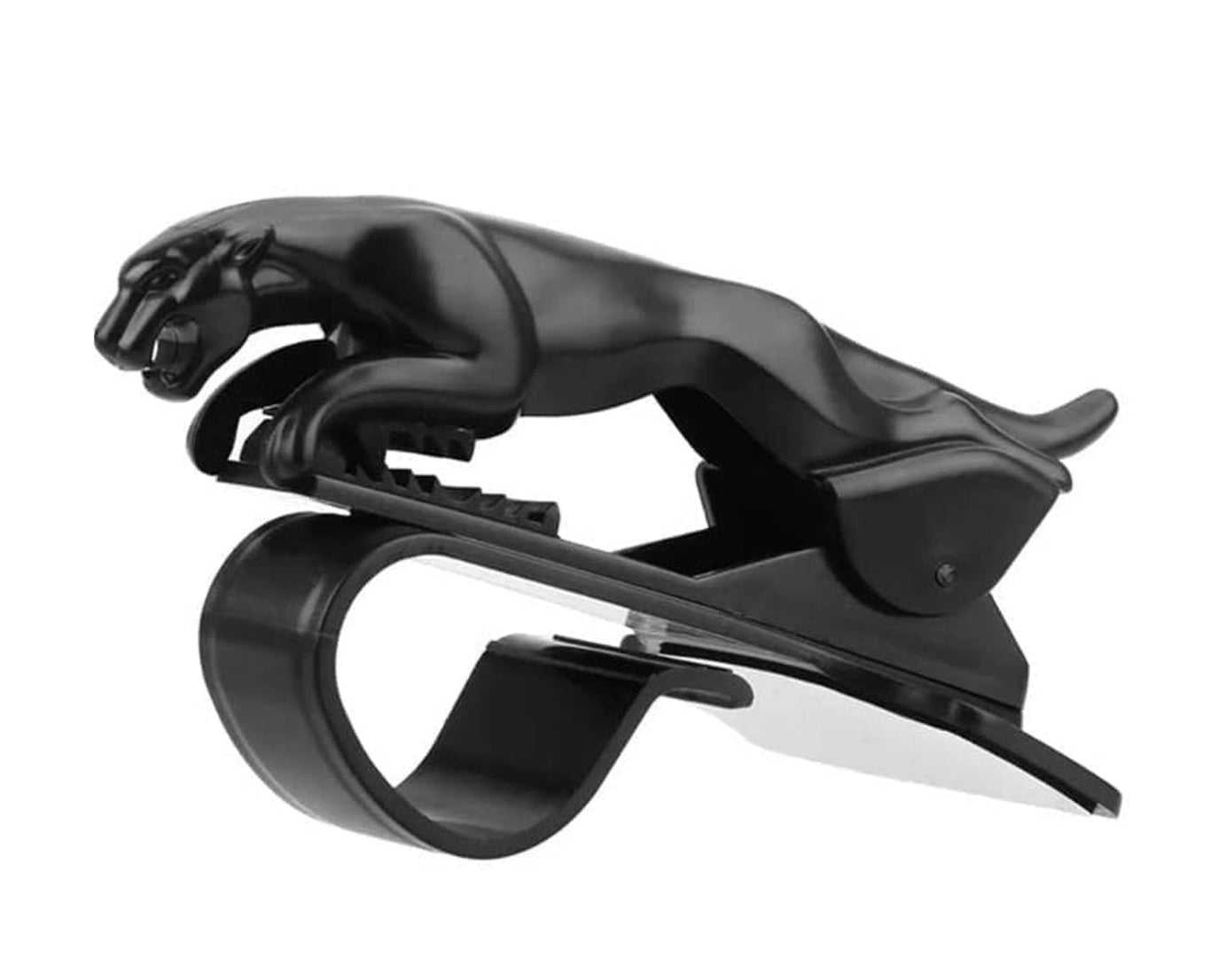 Mobile phone holder in the shape of a leopard