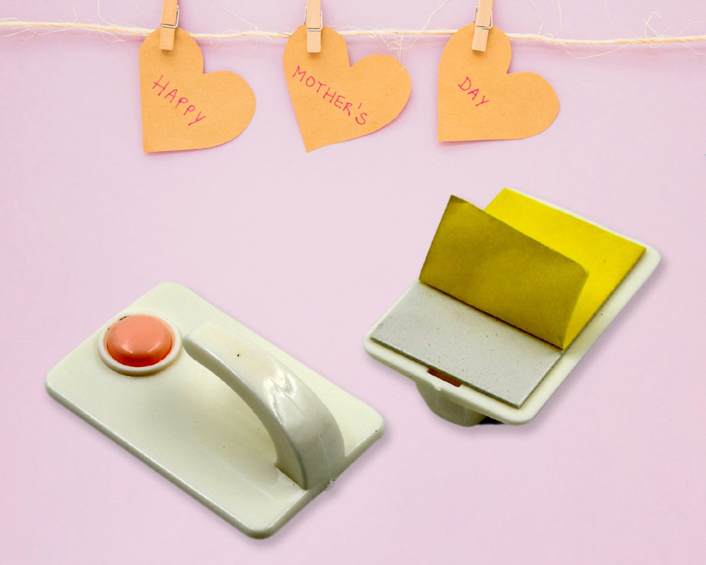 17560 Multipurpose Strong Hook Self-Adhesive hooks for wall Heavy Plastic Hook, Sticky Hook Household For Home, Decorative Hooks, Bathroom & All Type Wall Use Hook, Suitable for Bathroom, Kitchen, Office (3 pc)