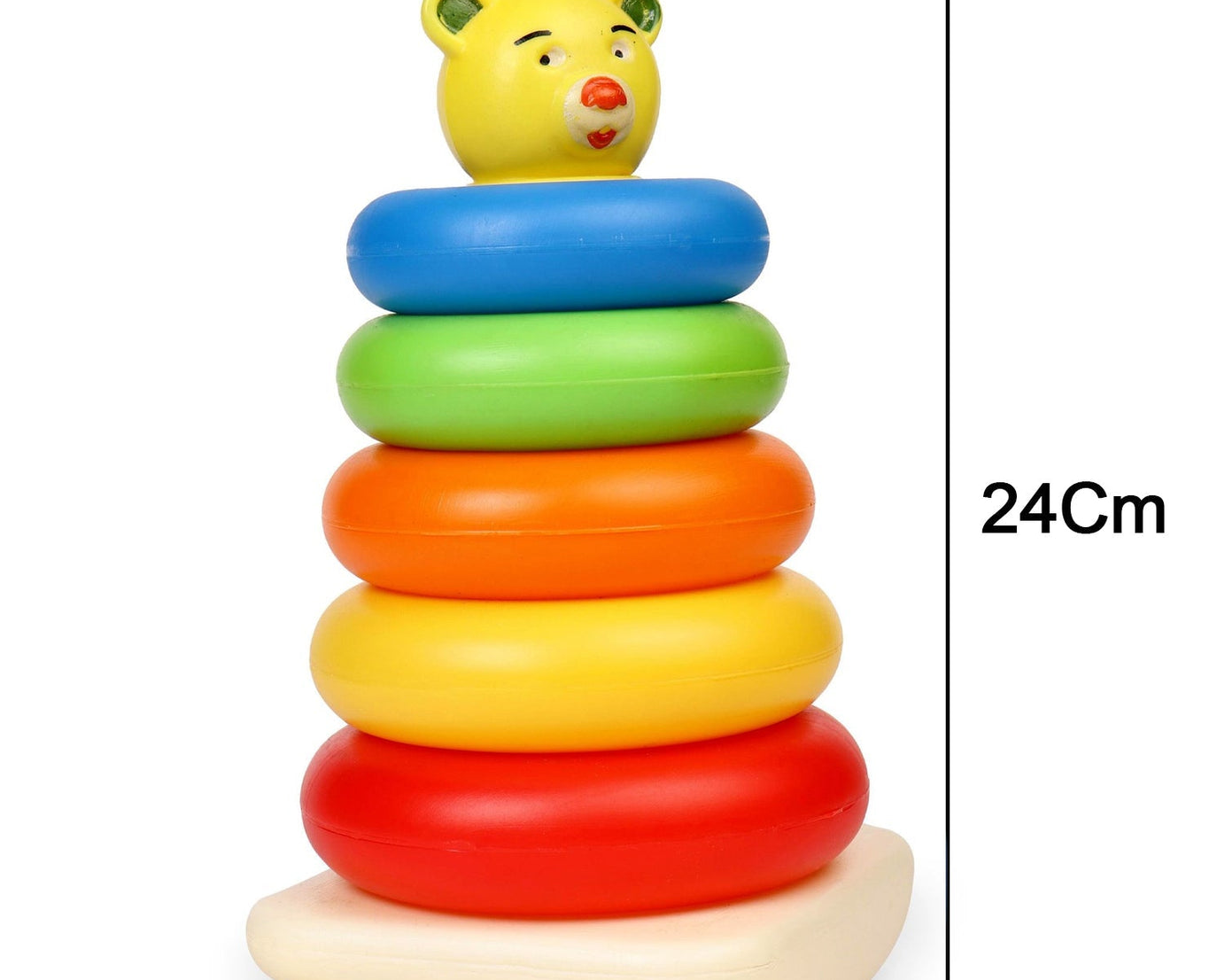 Plastic Baby Kids Teddy Stacking Ring Jumbo Stack Up Educational Toy 5pc