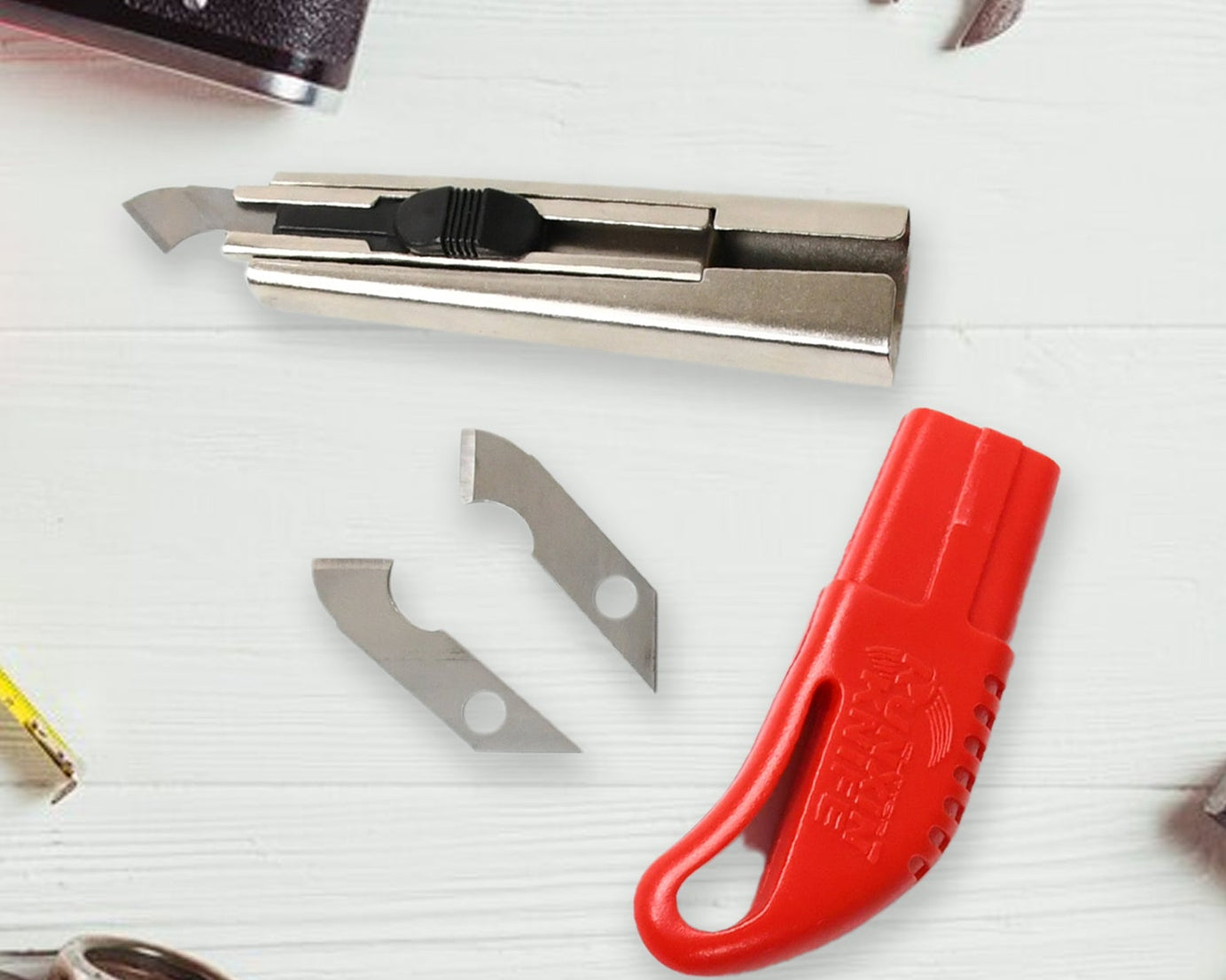 Plastic cutter featuring both precision and standard blades