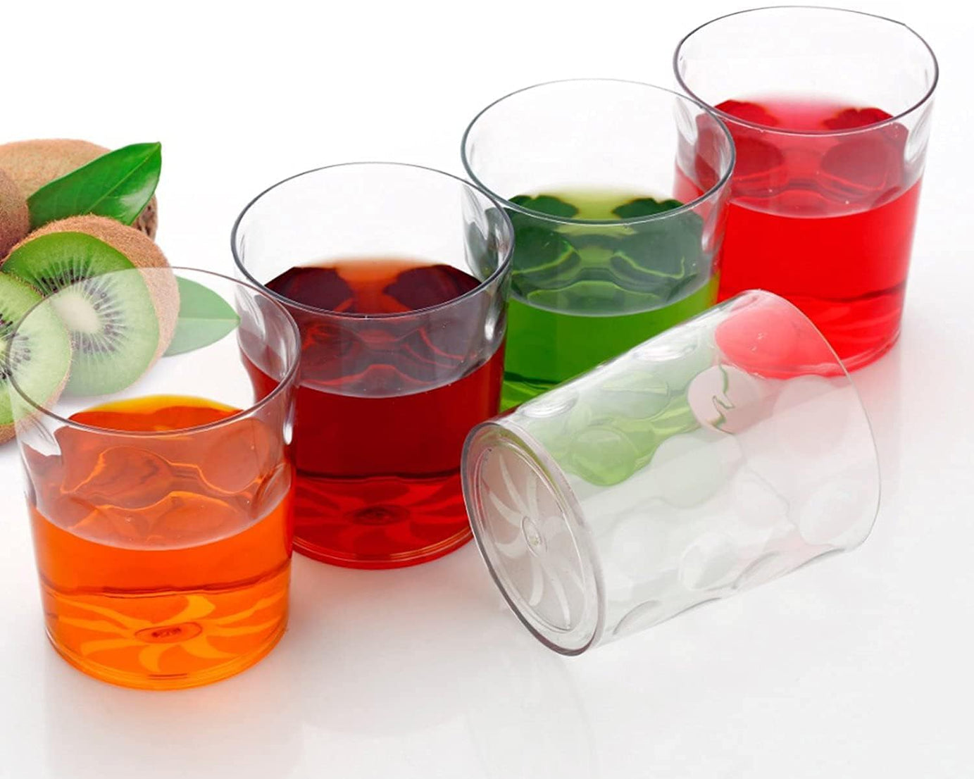 Clear Bubble-Design Juice and Water Glasses