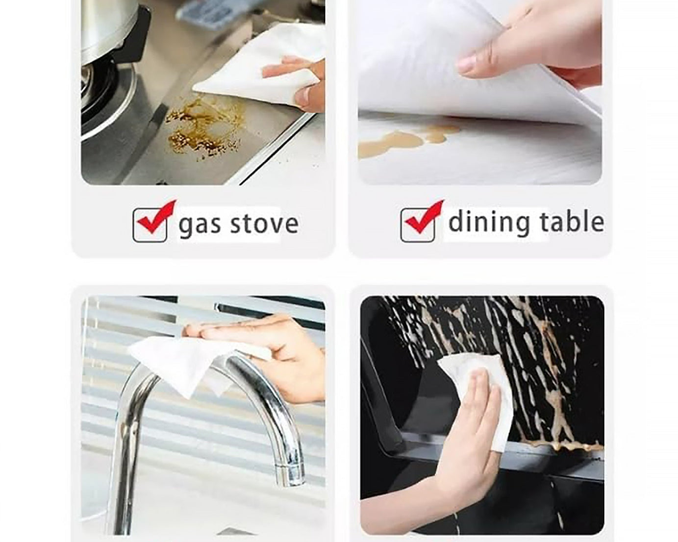 Kitchen Cleaning Wipes | Strong Decontamination Kitchen Wipes | Disposable Kitchen Wet Wipes Household Cloth Towel For Removing Grease Stains And Cleaning Glass (Pack of 80 Pcs)