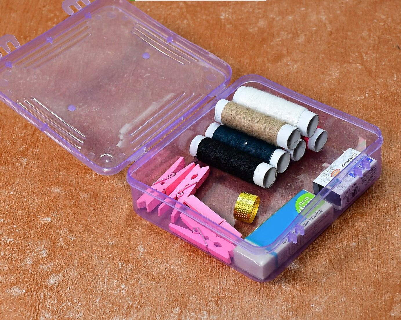 Durable plastic container for organizing and storing items